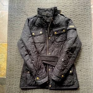 BARBOUR fitted fleece lined moto jacket
